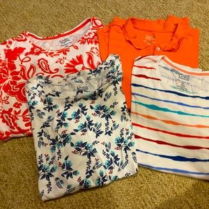 Four Croft and Barrow short sleeve tops, The Classic Tee, size XXL, 100% cotton